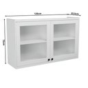 Ver imagem 4 de Armário Aéreo 120cm 2 Portas com Vidro 100% MDF Cozinha Sevilha Branco