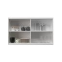Ver imagem 7 de Armário Aéreo 120cm 2 Portas com Vidro 100% MDF Cozinha Sevilha Branco