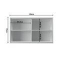 Ver imagem 6 de Armário Aéreo 120cm 2 Portas com Vidro 100% MDF Cozinha Sevilha Branco