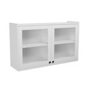Ver imagem 3 de Armário Aéreo 120cm 2 Portas com Vidro 100% MDF Cozinha Sevilha Branco