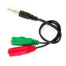 Cabos Headset Fone 2 P2 Fêmea para 1 P2 Macho - Kit 5 - 1