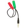 Cabos Headset Fone 2 P2 Fêmea para 1 P2 Macho - Kit 5 - 5