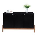 Ver imagem 2 de Balcão Buffet Vênus em Madeira Maciça e MDF Preto/Marrom