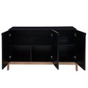 Ver imagem 4 de Balcão Buffet Vênus em Madeira Maciça e MDF Preto/Marrom