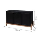 Ver imagem 5 de Balcão Buffet Vênus em Madeira Maciça e MDF Preto/Marrom