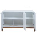 Ver imagem 4 de Balcão Buffet Vênus em Madeira Maciça e MDF Branco/Marrom