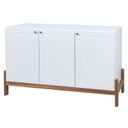 Ver imagem 3 de Balcão Buffet Vênus em Madeira Maciça e MDF Branco/Marrom