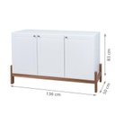 Ver imagem 5 de Balcão Buffet Vênus em Madeira Maciça e MDF Branco/Marrom
