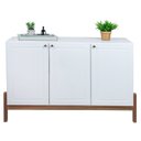 Ver imagem 2 de Balcão Buffet Vênus em Madeira Maciça e MDF Branco/Marrom