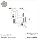 Ver imagem 3 de Nicho para Sala de Estar Duplo Industrial Branco Freijo/Off White