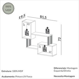 Nicho para Sala de Estar Duplo Industrial - 3
