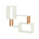 Ver imagem 2 de Nicho para Sala de Estar Duplo Industrial Branco Freijo/Off White