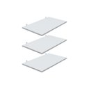 Ver imagem 1 de Kit 3 Prateleira Branca 50X30 + Suporte Flutuante Mdf Organizadora Decoração Cozinha Banheiro Sala