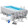 Piscina Estrutural Retangular 10.874 Litros Completa - Intex 220v - 1