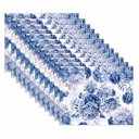 Ver imagem 1 de Kit Jogo Americano Rosas Azul - 12 Peças
