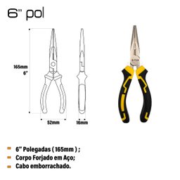 B-tek - Kit 3 Alicates - Universal, Bico e Corte Diagonal - 3
