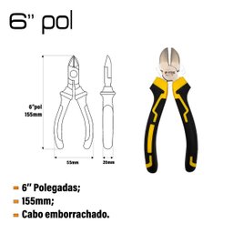 B-tek - Kit 3 Alicates - Universal, Bico e Corte Diagonal - 4