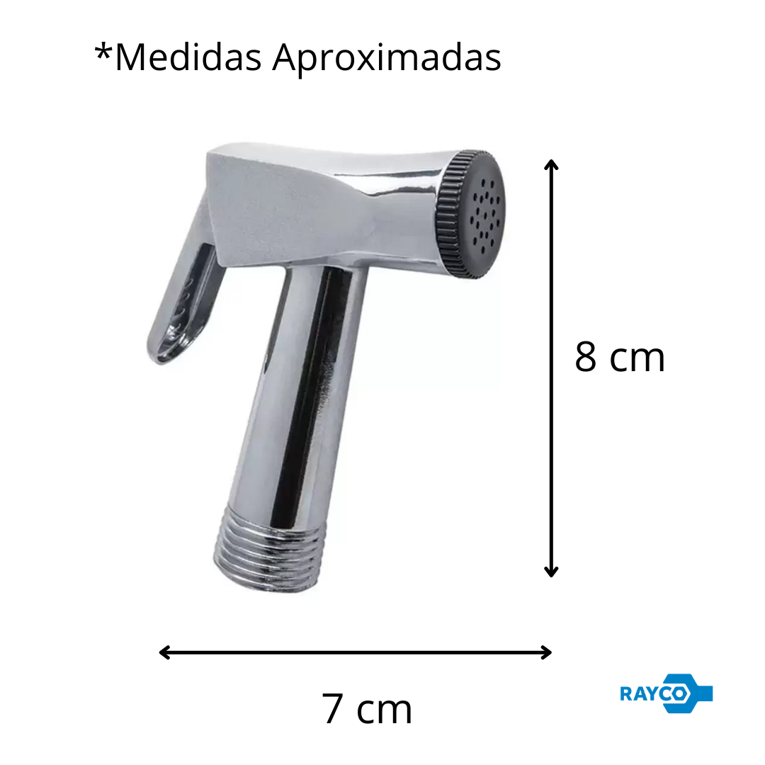 Gatilho Para Ducha Higiênica Metal Cromado Resistente 13383 Rayco - 4