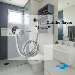 Gatilho para Ducha Higiênica Metal Cromado Resistente 13383 Rayco - 3