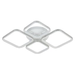 Plafon de Sobrepor Módulos Cristais Branco 76cm Led 40w 3 em 1 Bivolt Paris Luz - 1