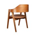 Ver imagem 5 de Kit 6 Cadeiras de Madeira Maciça Tauari, Estofada e Braço com Corda Náutica Bélgica Espresso Móveis