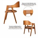 Ver mais imagens de Kit 8 Cadeiras de Madeira Maciça Tauari, Estofada e Braço com Corda Náutica Bélgica Espresso Móveis