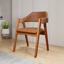 Ver imagem 3 de Kit 8 Cadeiras de Madeira Maciça Tauari, Estofada e Braço com Corda Náutica Bélgica Espresso Móveis