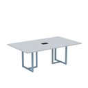 Ver imagem 1 de Mesa de Reunião Retangular com Power Box 200x90cm MR2000P25TUB Cinza/Azul Dali