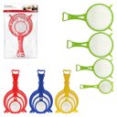 Ver imagem 4 de Kit 4 Peneiras Plástico 6cm / 8cm / 10cm / 12cm Coloridos Millenium - Panami