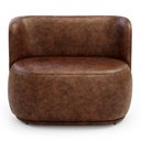 Ver mais imagens de Namoradeira com Puff Orgânico Molly 02 Lugares Couríssimo Whisky - Desk Design Cor Whisky