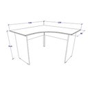 Ver imagem 3 de Mesa Escrivaninha em L 120cm X 60cm Pés Painel F5 Office
