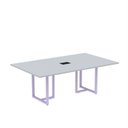 Ver imagem 1 de Mesa de Reunião Retangular com Power Box 200x90cm MR2000P25TUB Cinza/Lilás