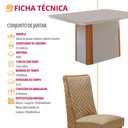 Ver imagem 7 de Mesa de Jantar Isadora 120cm Tampo MDF Vidro Canto Copo com 4 Cadeiras Yasmin