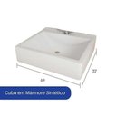 Ver imagem 4 de Armário Gabinete de Banheiro 80cm Mdf Pistache 1 Porta Gaveta C/ Cuba