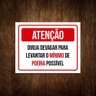 Placa Atenção Dirija Devagar Levatar Mínimo Poeira 18x23 - 1