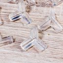 Ver imagem 2 de Kit 8 Protetor de Quina Silicone Cantoneira Mesa Móveis Bebê P Transparente Adesivo