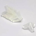 Ver imagem 3 de Kit 8 Protetor de Quina Silicone Cantoneira Mesa Móveis Bebê P Transparente Adesivo