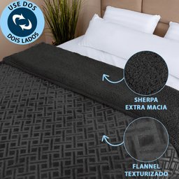 Coberdrom Edredom Manta King Aveludado com Sherpa Soft Dupla Face - Bf Colchões - 3