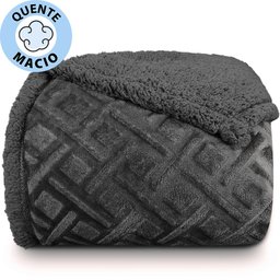 Coberdrom Edredom Manta King Aveludado com Sherpa Soft Dupla Face - Bf Colchões - 7