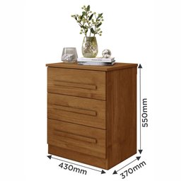 Mesa de Cabeceira Perça 3 Gavetas - Benetil - 4