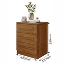 Ver imagem 4 de Mesa de Cabeceira Perça 3 Gavetas - Benetil