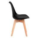 Ver imagem 4 de Kit 6 Cadeiras Leda Charles Eames Eiffel Preto Polipropileno Cozinha Área de Lazer Recepção
