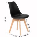 Ver mais imagens de Kit 6 Cadeiras Leda Charles Eames Eiffel Preto Polipropileno Cozinha Área de Lazer Recepção