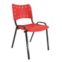Ver imagem 6 de Cadeira Iso para Escola Escritório Comércio Vermelho Base Preta