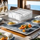 Ver imagem 2 de Porta Guardanapos Acrílico Transparente 5mm Centauri Mod M Organizador Mesa Cozinha Compacto Prá