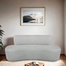 Sofá Curvo Orgânico 130cm 2 Lugares Bouclé Antonela - 1