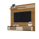 Ver imagem 1 de Painel Suspenso Ripado Sublime Home Theater p/ TV 55" Sala Naturale/ Off White