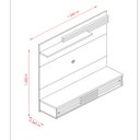 Ver imagem 3 de Painel Suspenso Ripado Sublime Home Theater p/ TV 55" Sala Naturale/ Off White