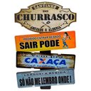 Ver imagem 1 de Placas de Carros 3 Frases Decor Cantinho do Churrasco - Cachaça