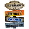 Placas de Carros 3 Frases Decor Cantinho do Churrasco - Cachaça - 1